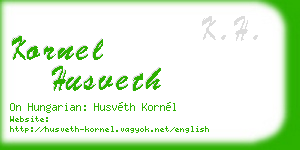 kornel husveth business card